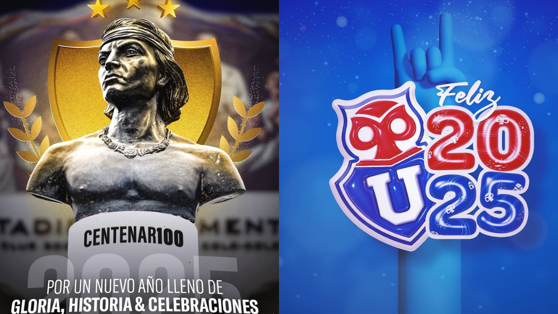 Los equipos chilenos desearon feliz Año Nuevo a sus hinchas