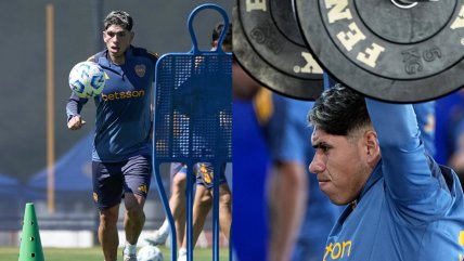   Carlos Palacios tuvo su primer día de práctica en Boca Juniors 