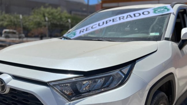 Carabineros recuperó en Calama vehículo robado en Las Condes