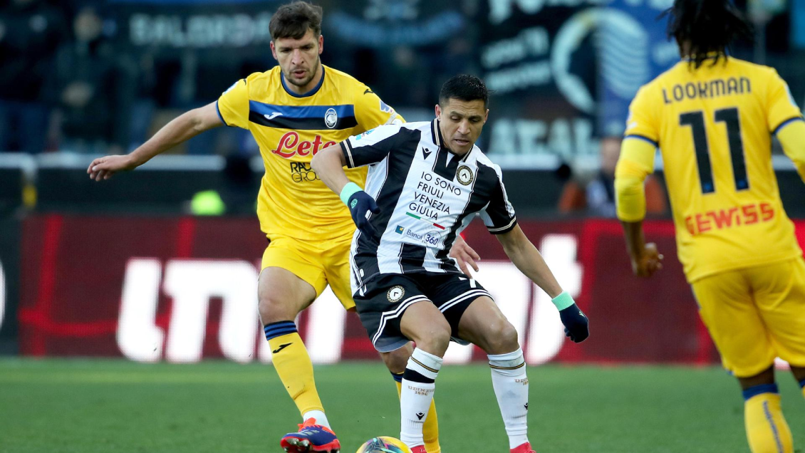 Alexis tuvo una activa titularidad en el empate de Udinese contra Atalanta