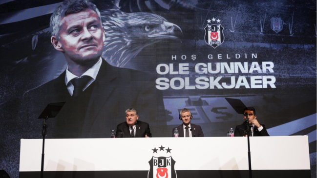 Ole Gunnar Solskjaer vivió su presentación como nuevo DT de Besiktas