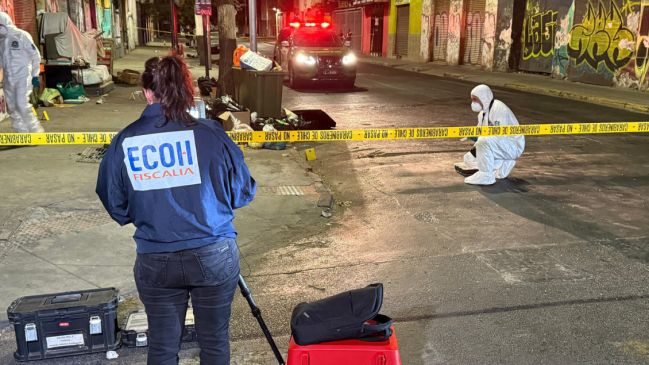 Múltiples disparos: Sujetos asesinaron a hombre en situación de calle en Santiago