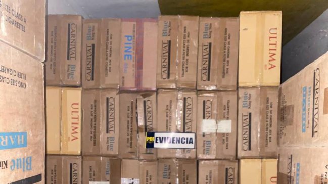 Más de 430 millones de pesos en cigarrillos de contrabando fueron incautados en Pudahuel