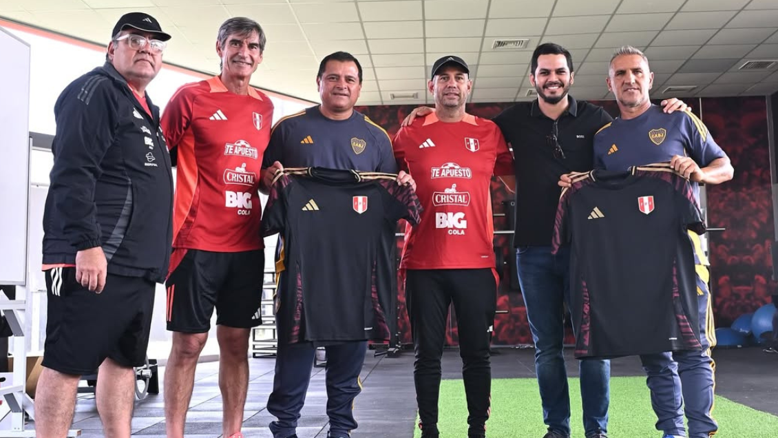 Directivos de la selección peruana y de Boca Juniors compartieron previo a su debut en Copa Libertadores
