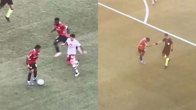 [VIDEO] Arbitro felicitó a Luciano Cabral por 