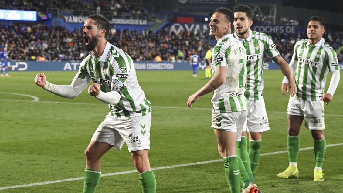 Betis cerró exigida victoria sobre Getafe de la mano de Isco