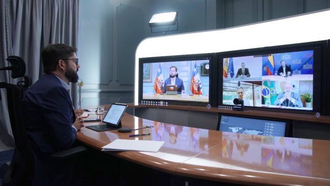 Boric, Petro, Lula, Sánchez y Orsi se reúnen 