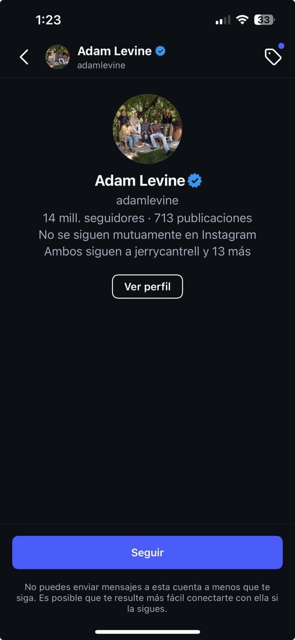 Adam Levine Pedro Ruminot Adam Levine bloqueó sus mensajes en Instagram