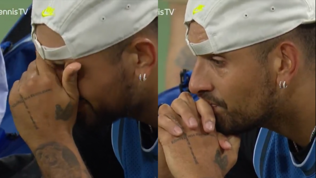 [VIDEO] Nick Kyrgios rompió en llanto tras su retiro por lesión en Indian Wells