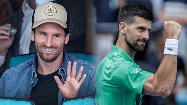 [VIDEO] Messi destacó entre el público en el paso de Djokovic a la final de Miami
