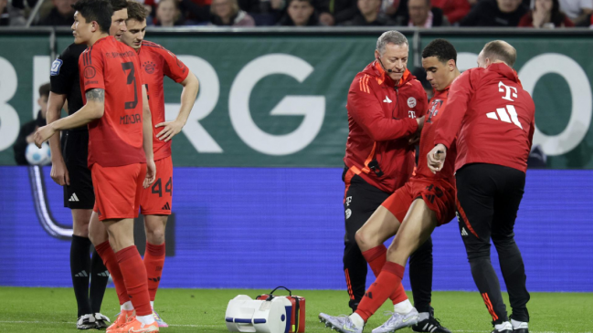 Bayern Múnich lamentó la lesión de Musiala en su triunfo sobre Augsburgo