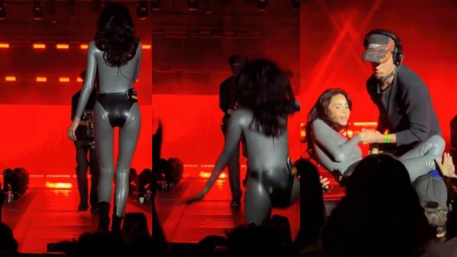 Cami sufrió estrepitosa caída desde el escenario durante show en Santiago