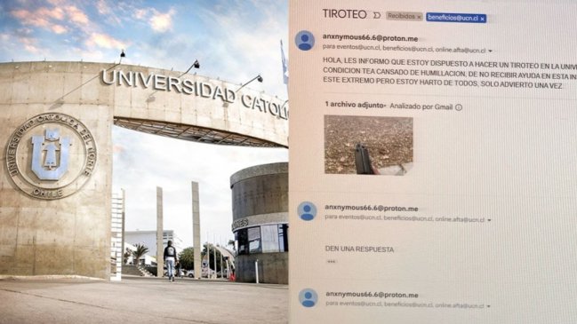 Alumno fue formalizado por amenazar con tiroteo en la Universidad Católica del Norte