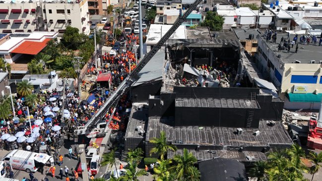 República Dominicana: Techo de discoteca se desplomó y dejó 113 muertos