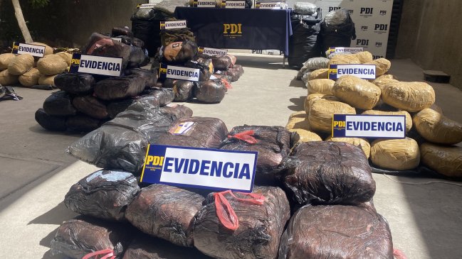 PDI detuvo a ocho personas vinculadas a carteles de droga de México, Colombia y Ecuador
