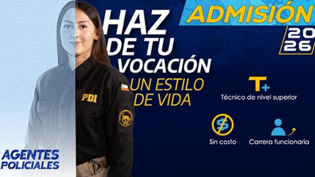 PDI busca nuevos agentes policiales: se postula hasta el 2 de mayo