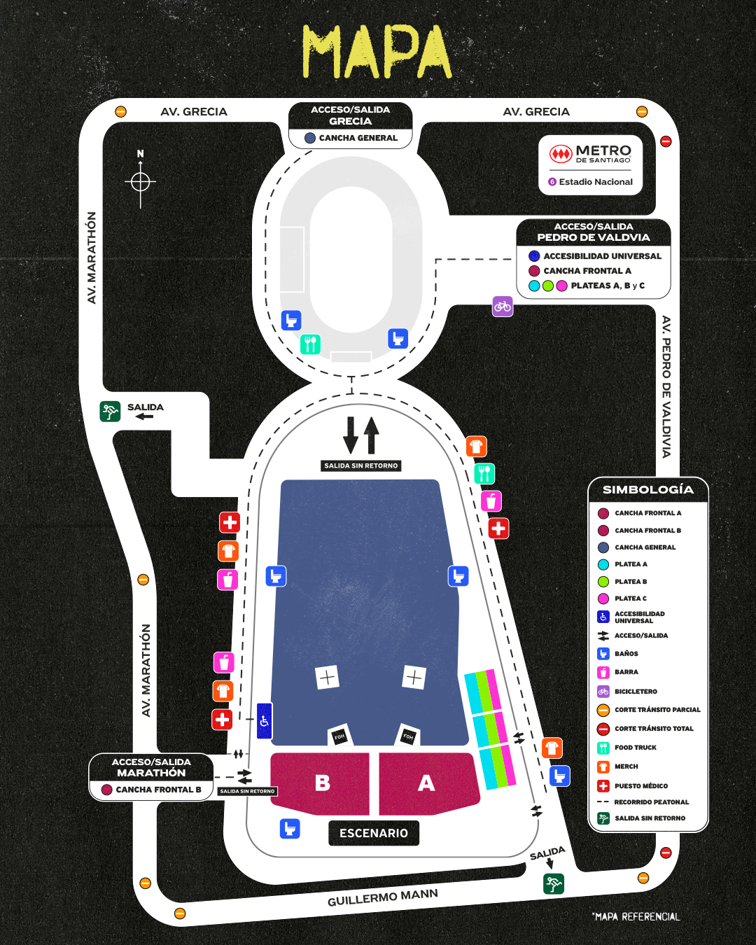 Mapa Concierto Mapa SOAD