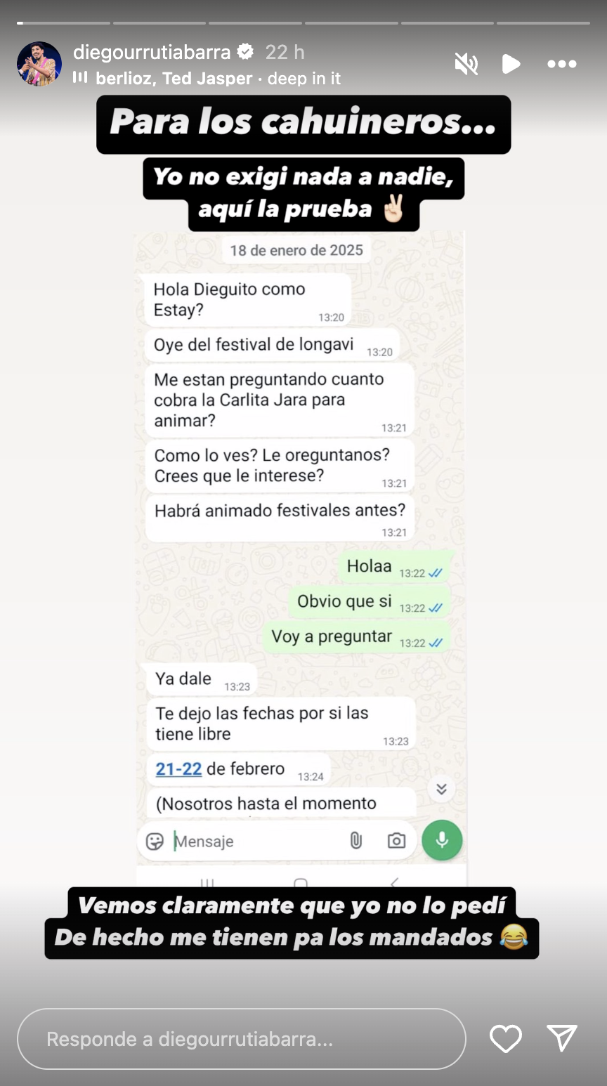 Diego Urrutia se defendió de Dino Gordillo