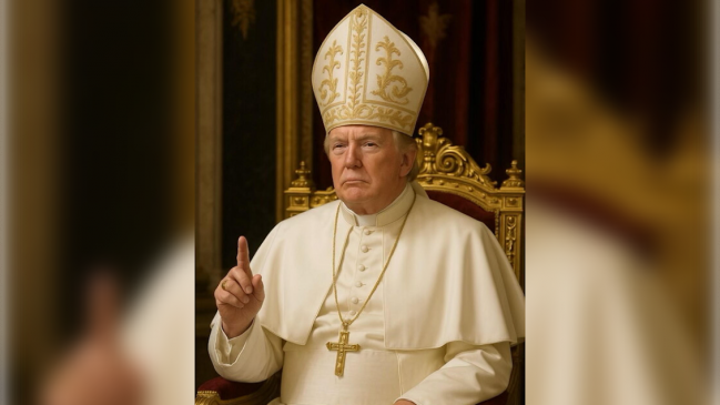 Conferencia Católica de EE.UU. acusa a Trump de burlarse de la fe por foto vestido de papa