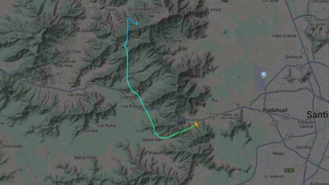 Buscan avioneta ambulancia extraviada cuando volaba sobre Curacaví