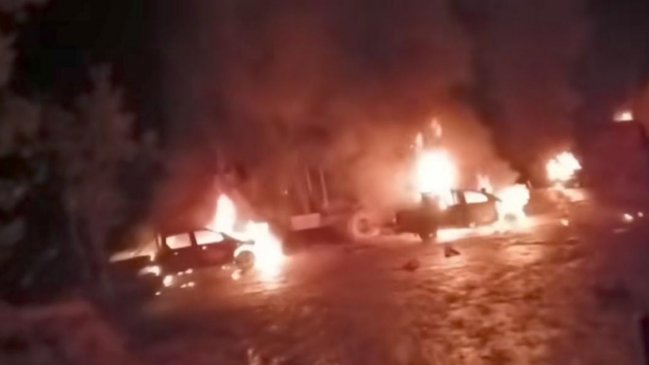 Ataque incendiario destruyó maquinaria en fundo de Los Sauces