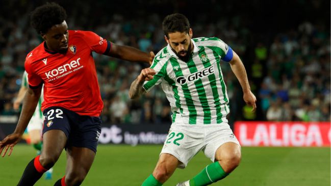 Betis de Pellegrini igualó con Osasuna y complicó su clasificación a Champions