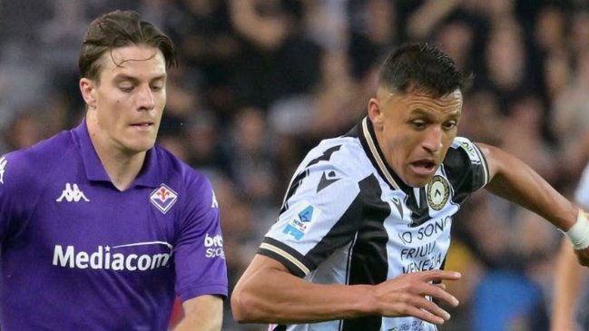 Alexis Sánchez terminó su temporada en Udinese con derrota ante Fiorentina