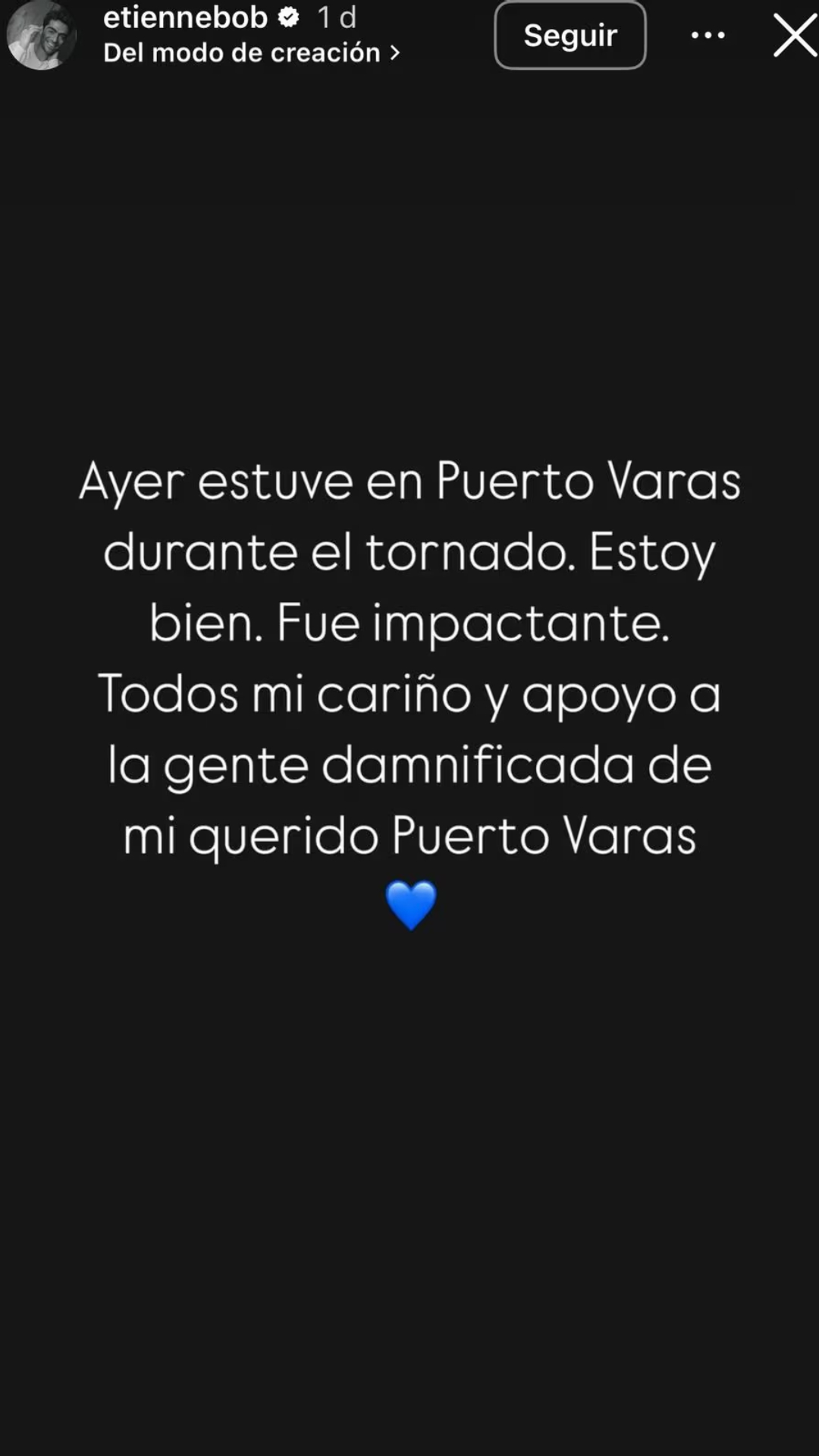 Historia de IG Historia de @etiennebob