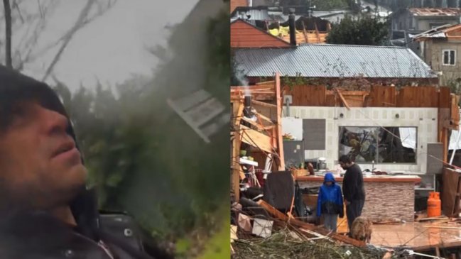 Actor de Mega vivió en terreno el tornado de Puerto Varas: 