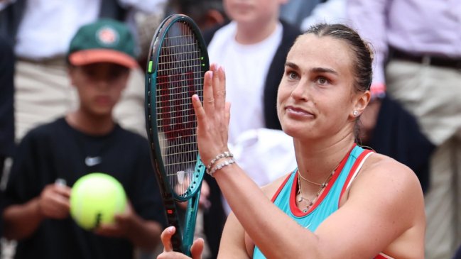 Aryna Sabalenka sigue firme en Roland Garros y entró a cuartos de final
