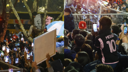   La caótica llegada de la selección argentina a su hotel en Santiago 