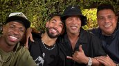 Junta de cracks: Ronaldinho, Ronaldo, Vinicius y Matheus Cunha compartieron viral encuentro