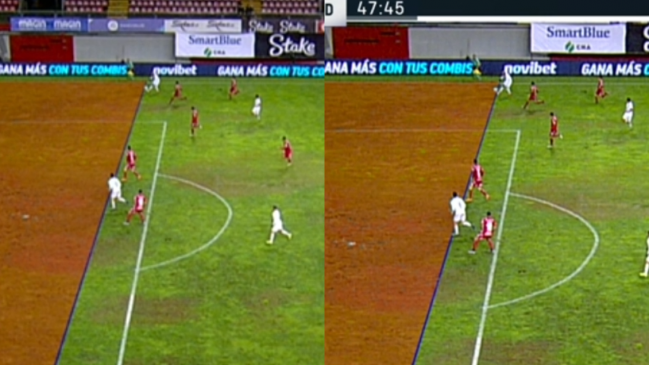 ¡Insólito! El VAR marcó el offside detrás de la línea del balón y le anuló un gol a Audax