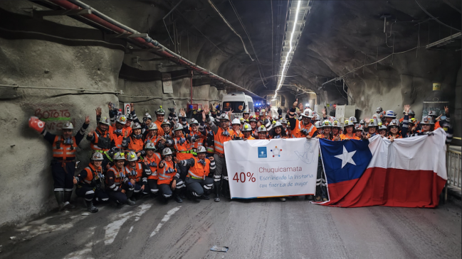 Mujeres alcanzan el 40% de dotación y lideran el 67% de las jefaturas de Chuquicamata