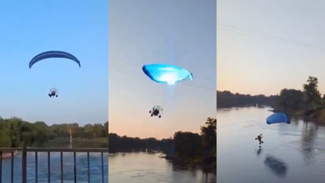 Impresionante: Parapentista se estrelló contra cable eléctrico en EE.UU. y salió ileso