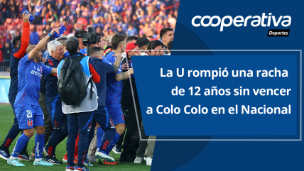   Cooperativa Deportes: La U rompió una racha de 12 años sin vencer a Colo Colo en el Nacional 