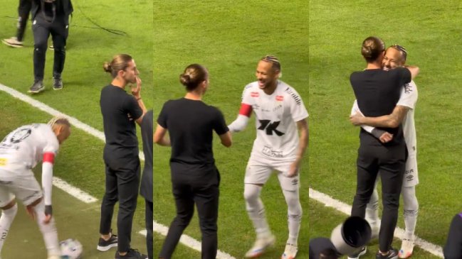 [VIDEO] La alegría no se pierde: Neymar intentó hacer un túnel a Filipe Luis