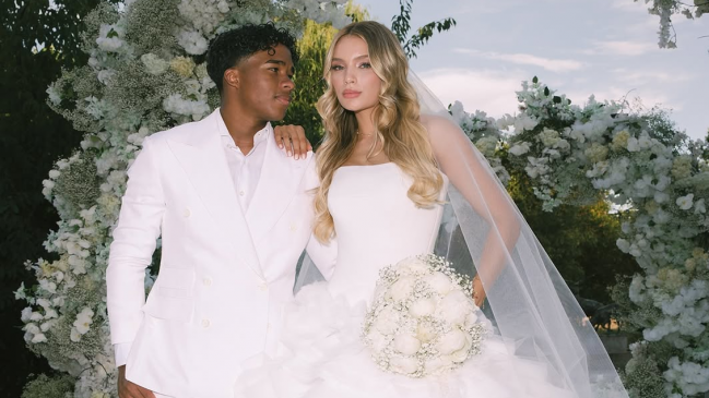 Endrick celebró su ceremonia de matrimonio con la modelo Gabriely Miranda