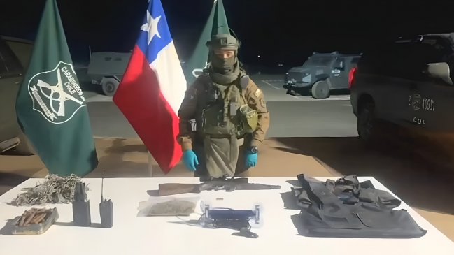 Ercilla: Camioneta robada fue hallada con armas y chalecos antibalas en su interior