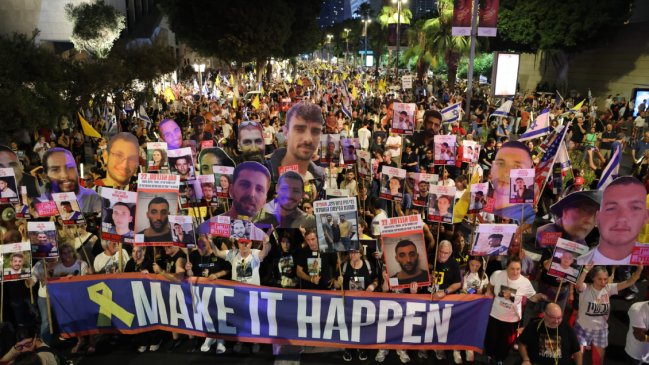 Masiva marcha en Tel Aviv: Miles de israelíes clamaron por una tregua en Gaza