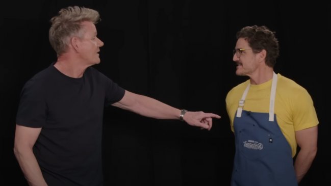 Pedro Pascal y Gordon Ramsey cocinaron longanizas de Chillán