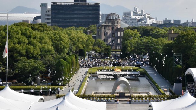 Hiroshima instó a abolir las armas nucleares en el 80 aniversario del bombardeo