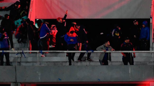 Hinchas de la U detenidos en Argentina tenían prohibido ingreso a estadios en Chile
