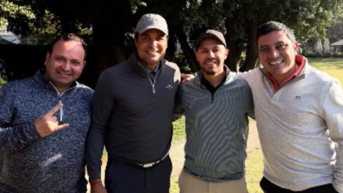 Marcelo Díaz y Chayanne: una tarde de golf en Chile