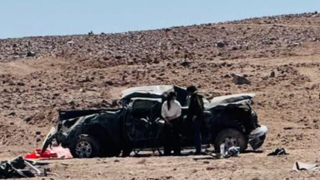 Una mujer falleció y dos personas resultaron heridas en grave accidente carretero en Quillagua