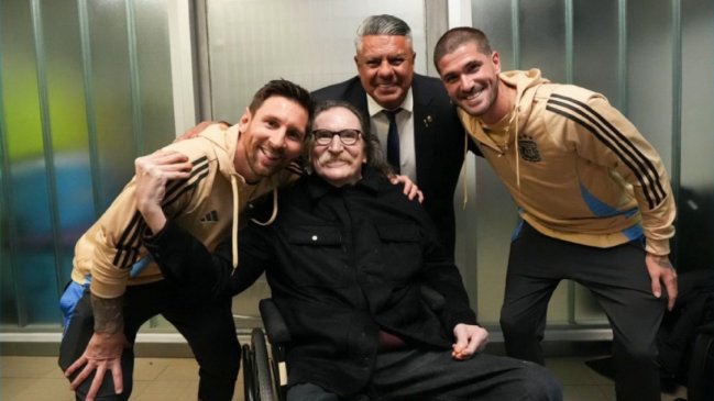 [VIDEO] El encuentro de Charly García y Lionel Messi tras el triunfo de Argentina