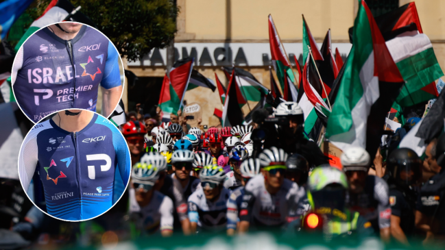 Equipo israelí retiró nombre del país de sus uniformes en la Vuelta a España ante protestas