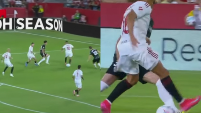 Así fue gran asistencia de taco de Alexis Sánchez en su debut con Sevilla