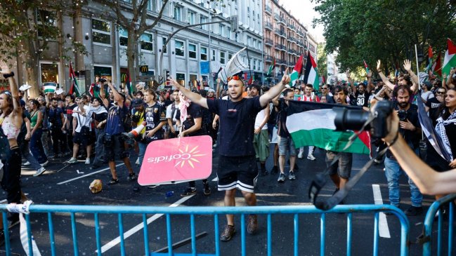Manifestaciones propalestinas impidieron que la Vuelta a España llegara a la meta