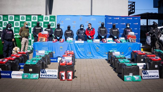 San Antonio: Incautan 850 kilos de droga que iban de Colombia a República Dominicana